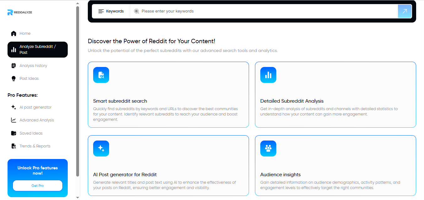 Reddalyze AI Analytics tool